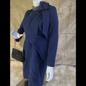 Dress blue with embellished collar